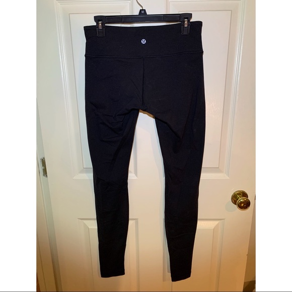 Black Lululemon leggings mid rise 28” inseam - Picture 2 of 4